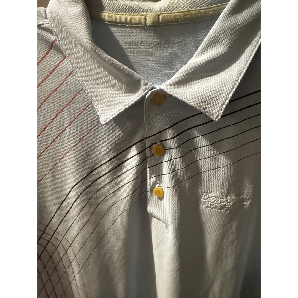 Nike Golf Mens Polo Shirt Blue Embroidered Country Club of Hiltonโ Head Large